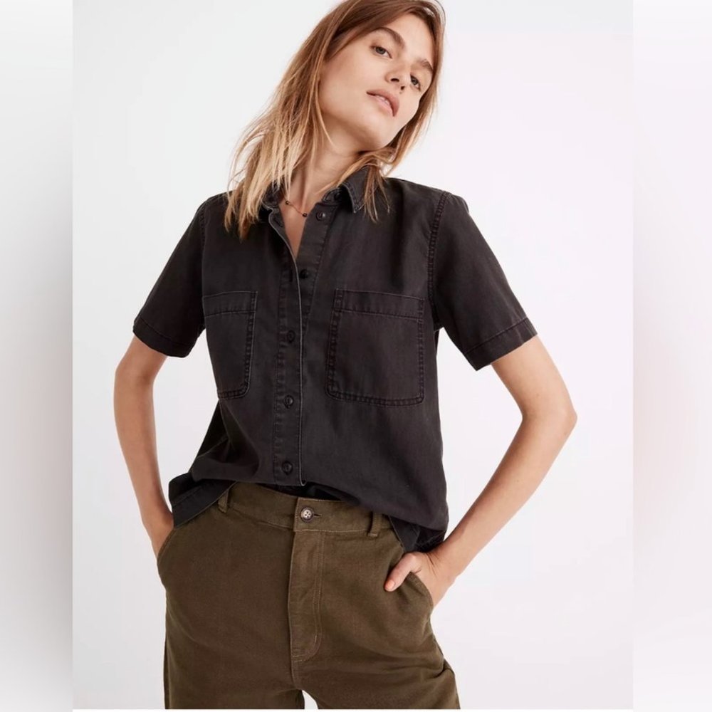 Madewell Short Sleeve Denim Button Up